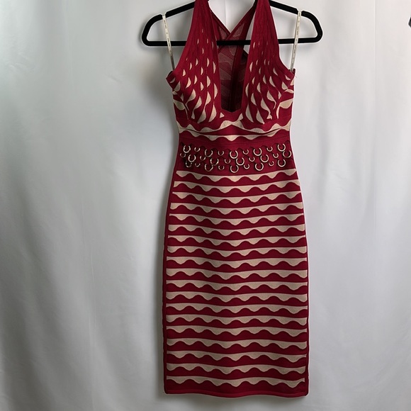 Herve Leger Halter Dress NWT Medium - Picture 17 of 17